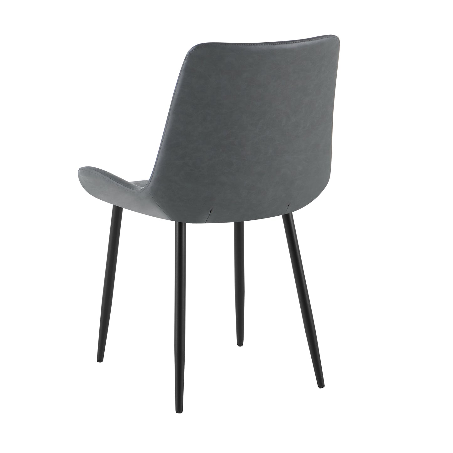 Dark Grey Leather Dining Chair - 25A09