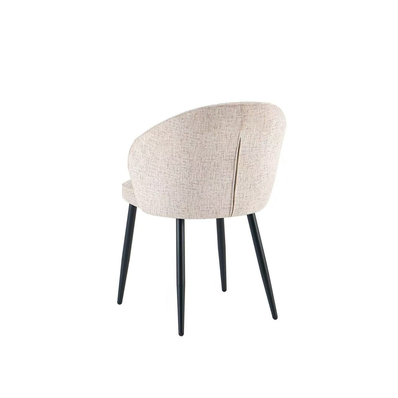 Beige Textured Fabric Dining Chair - CL-DC60