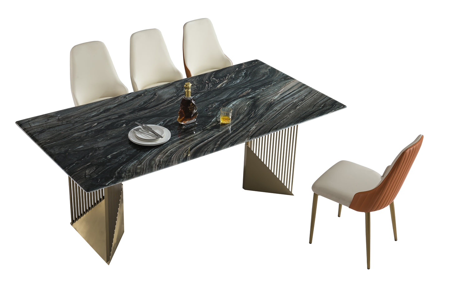 6129 Straight-Edged Dining Table