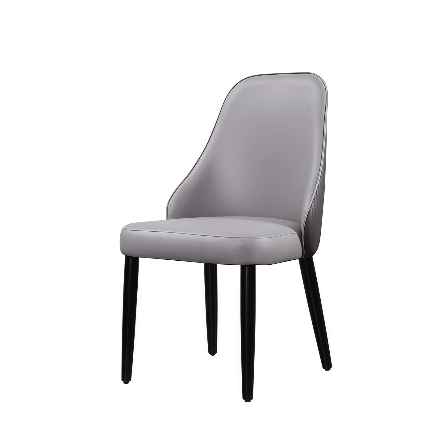 Light Grey Leather Dining Chair - YH918