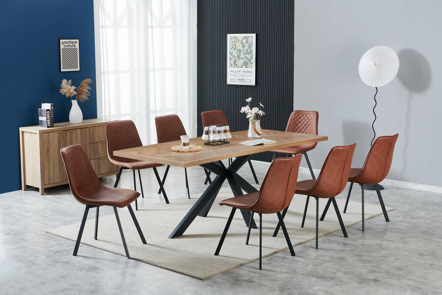 Solid Wood Veneer Dining Table - CL1516A