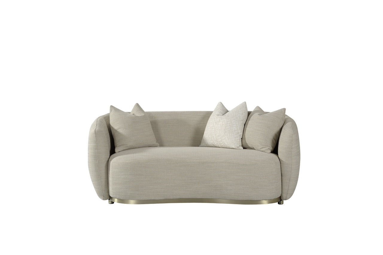 Beige Fabric 3 Seater Sofa - CL8025