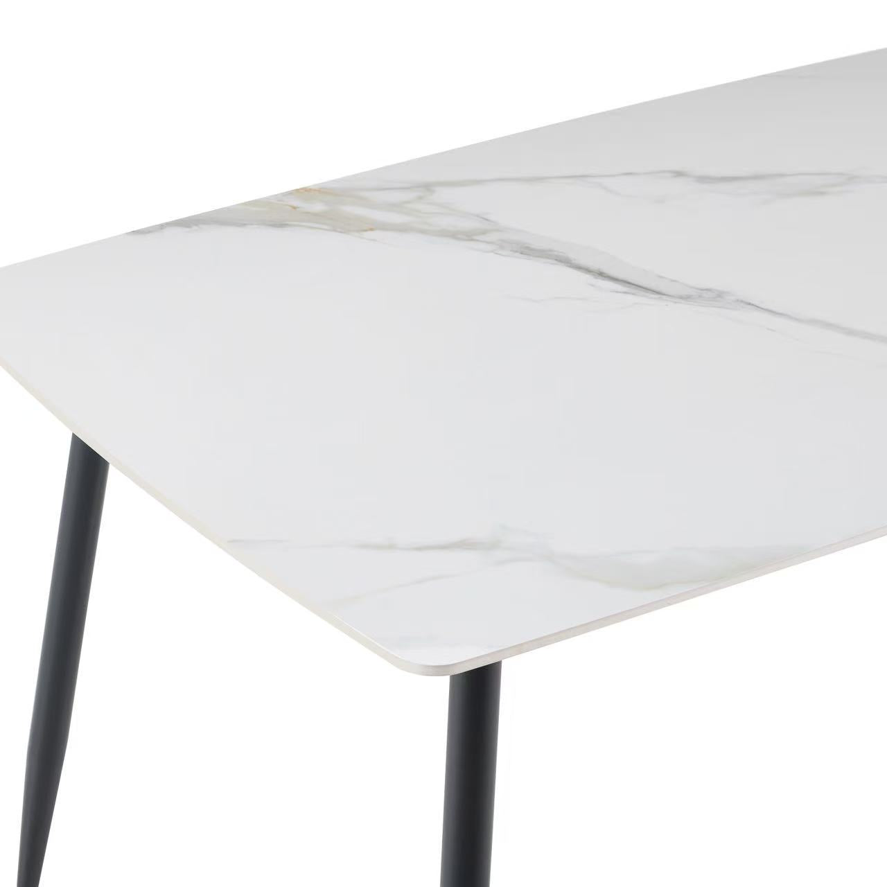 White Slate-Effect Dining Table - CL-DT01-150