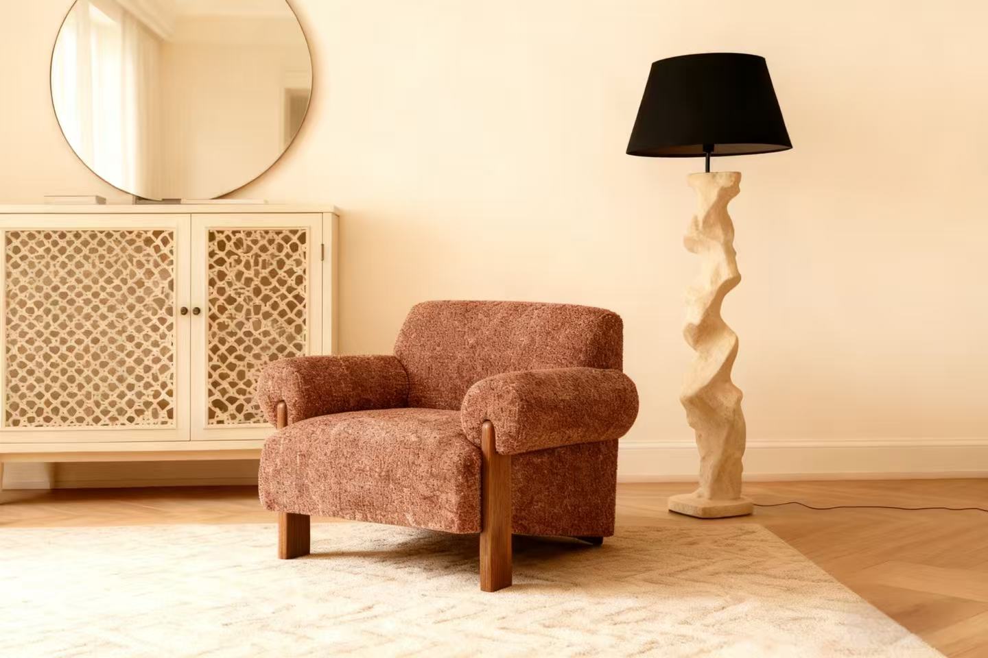 Weave Curve Retro Lounge Chair - CL2945