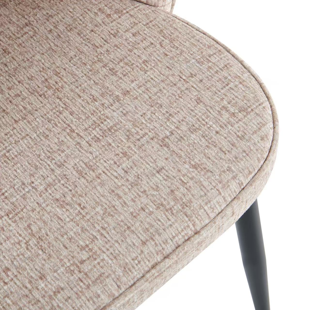 Beige Textured Fabric Dining Chair - CL-DC60
