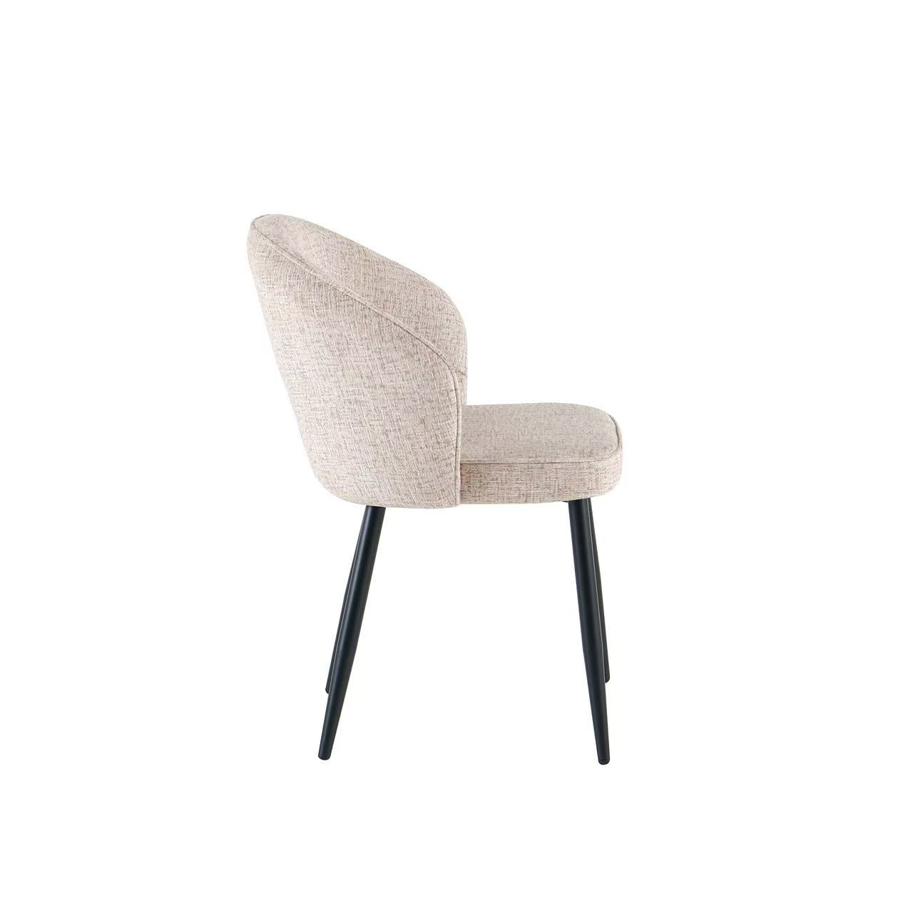 Beige Textured Fabric Dining Chair - CL-DC60
