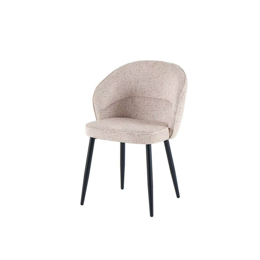 Beige Textured Fabric Dining Chair - CL-DC60
