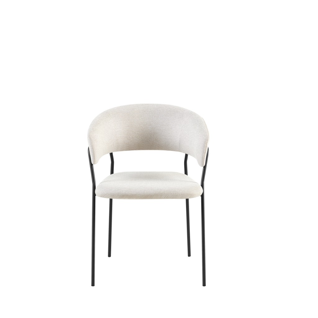 Beige Curved Dining Chair - DC03