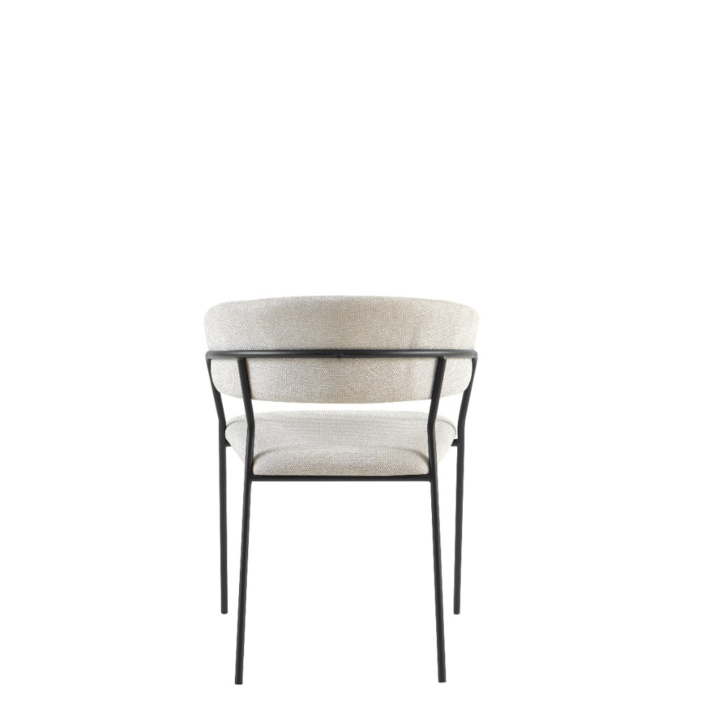 Beige Curved Dining Chair - DC03