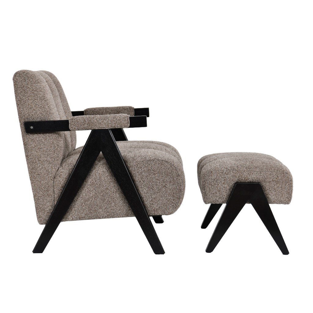Fabric Accent Chair & Stool