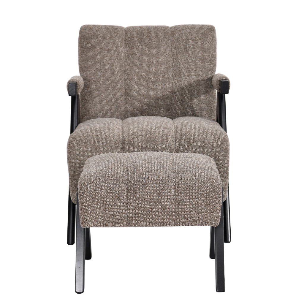 Fabric Accent Chair & Stool