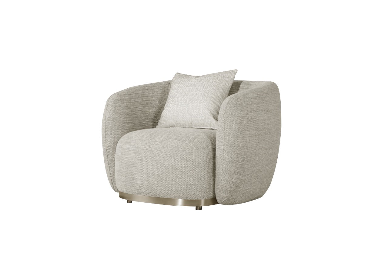 Beige Fabric 3 Seater Sofa - CL8025