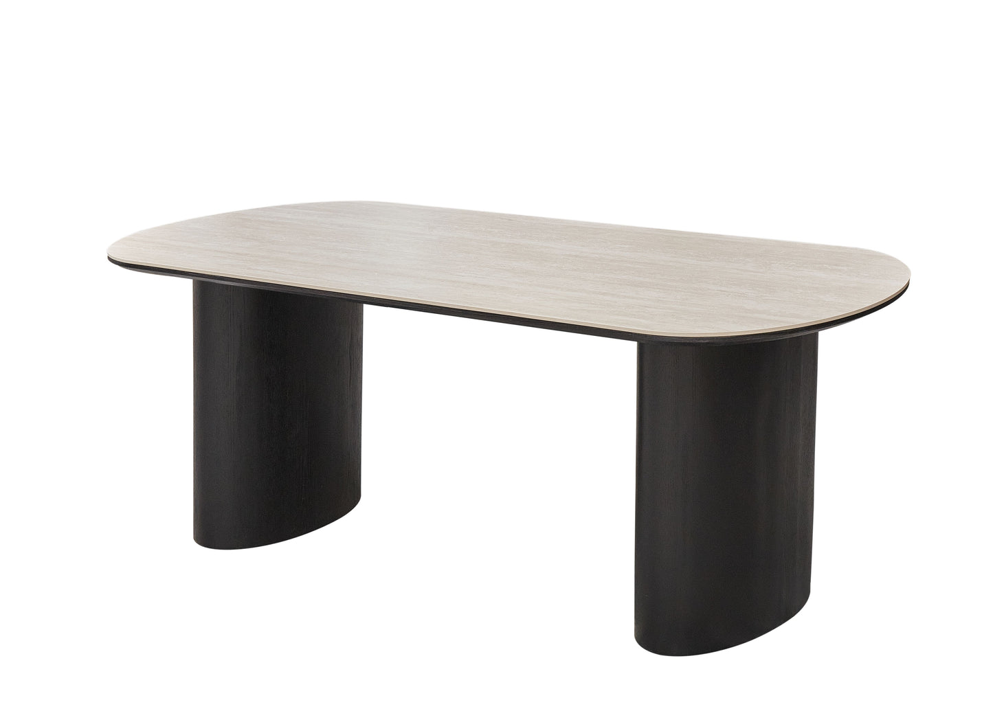 CL-DT076 Travertine Sintered Stone Dining Table