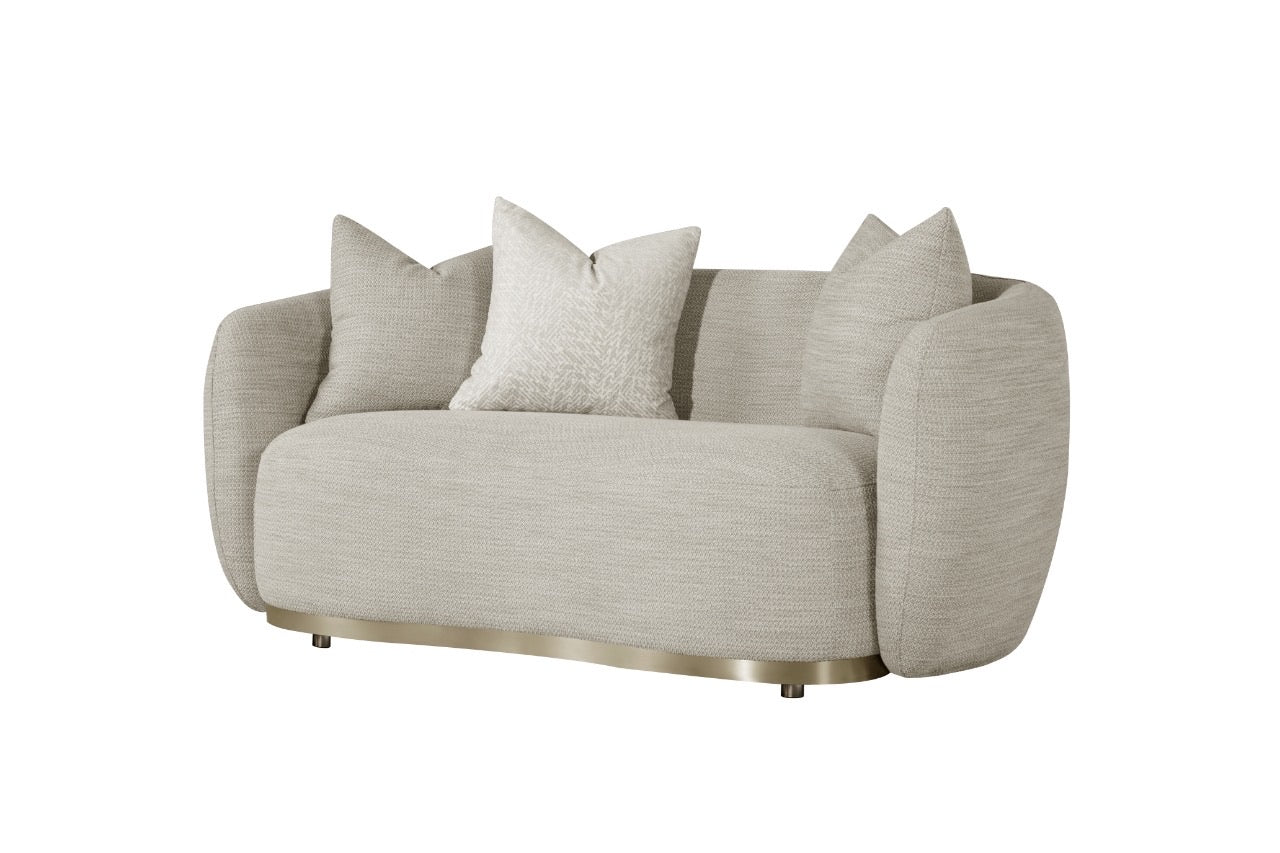 Beige Fabric 3 Seater Sofa - CL8025