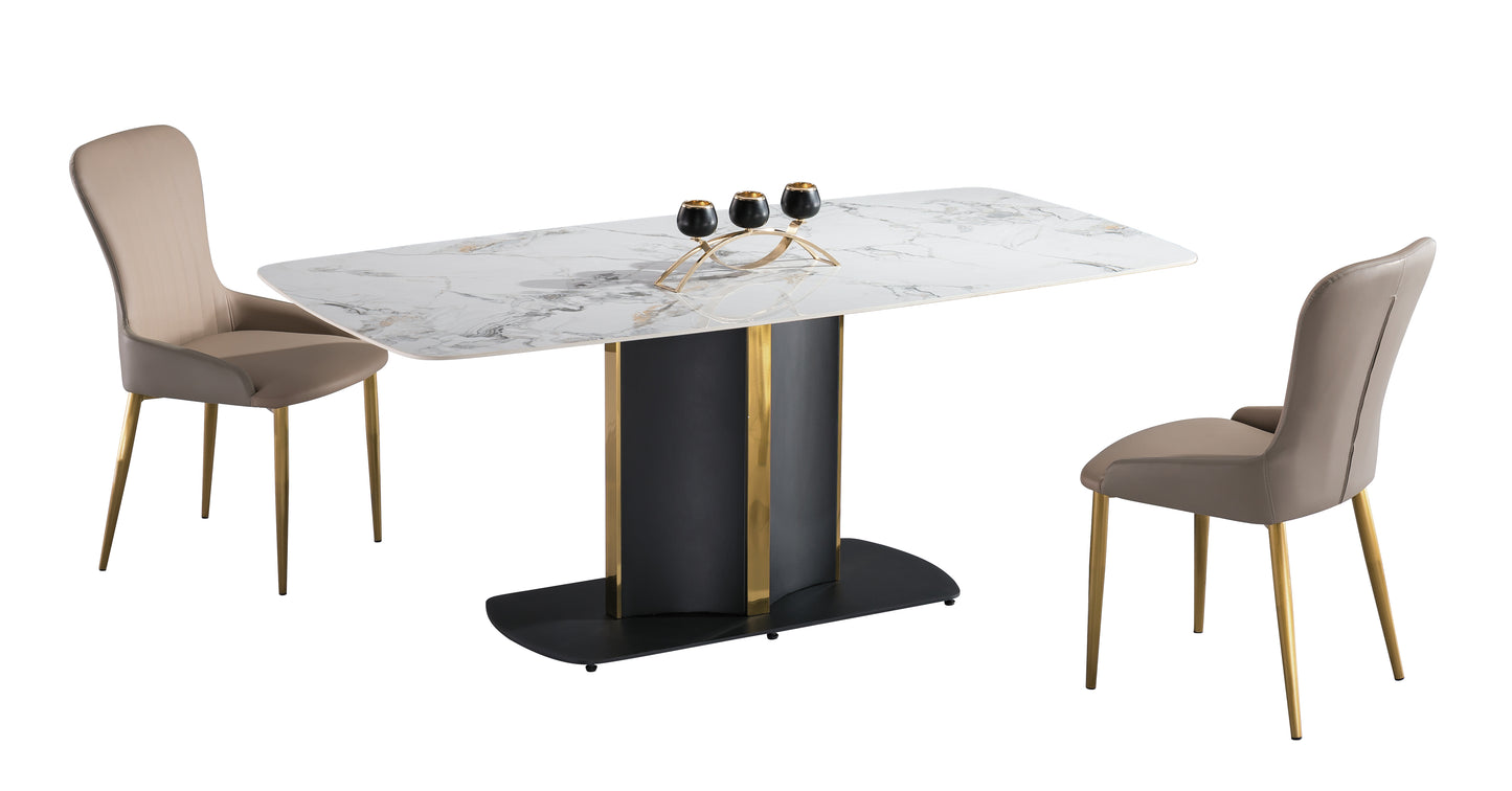 668 Sintered Stone White Dining Table