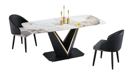 669 Sintered Stone White Dining Table