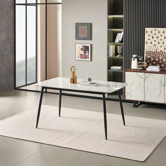 White Slate-Effect Dining Table - CL-DT01-150