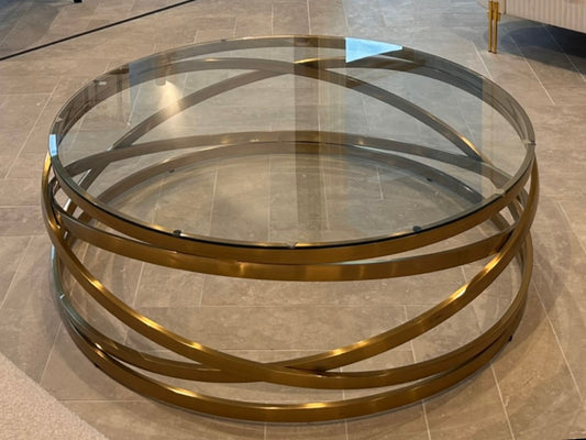 CL-CT101 Glass top round coffee table