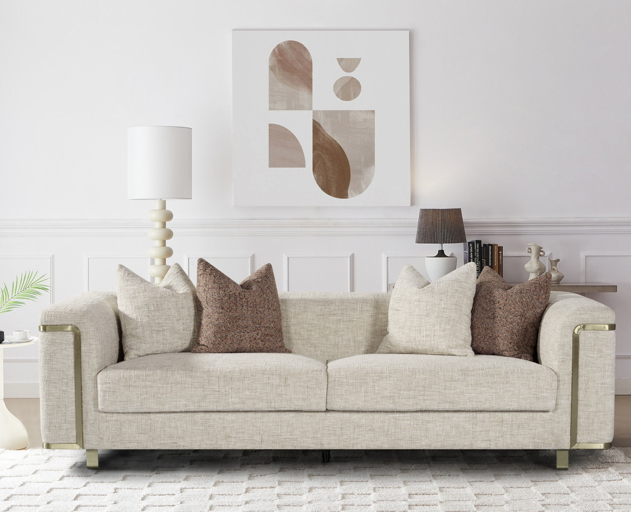 Beige Luxury 3 Seater Sofa - CL8088