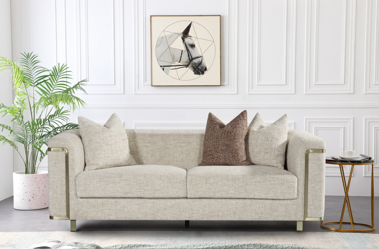 Beige Luxury 3 Seater Sofa - CL8088