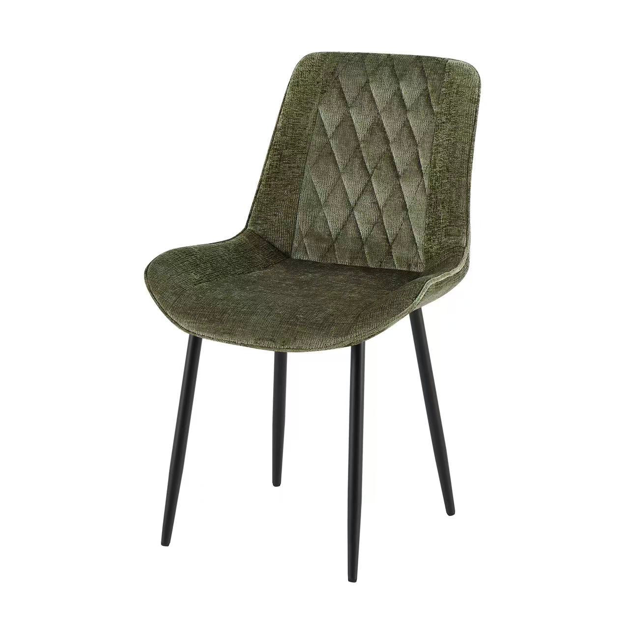 Olive Green Velvet Dining Chair - 25A06